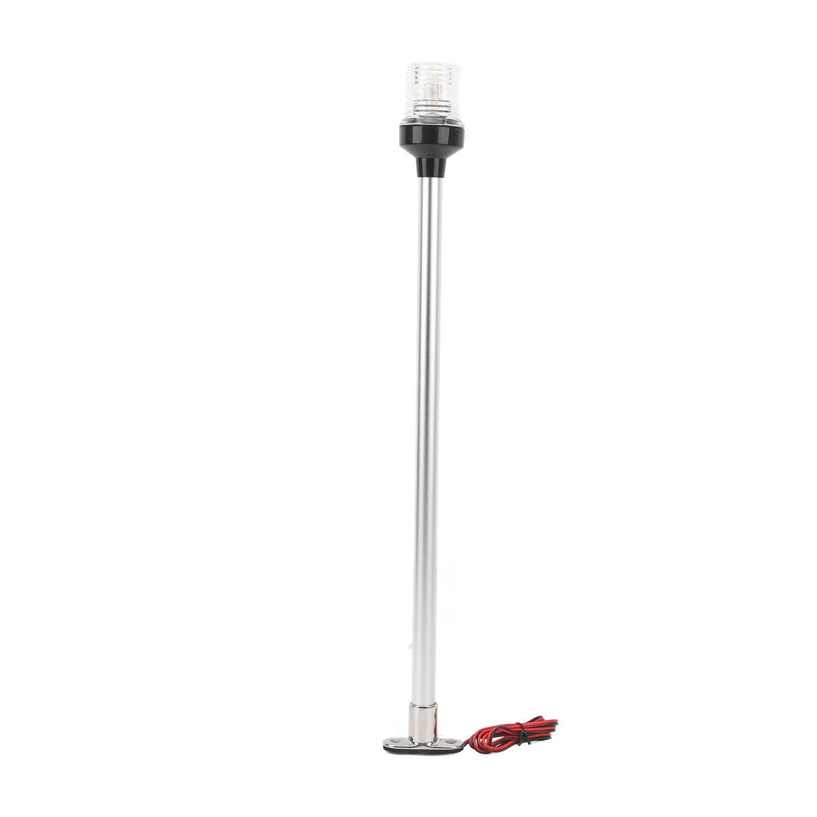 Luci di Navigazione per Barche a LED 22 Pollici Lampada Rotonda 360 Gradi con Base in Acciaio Inossidabile per Uso Marino