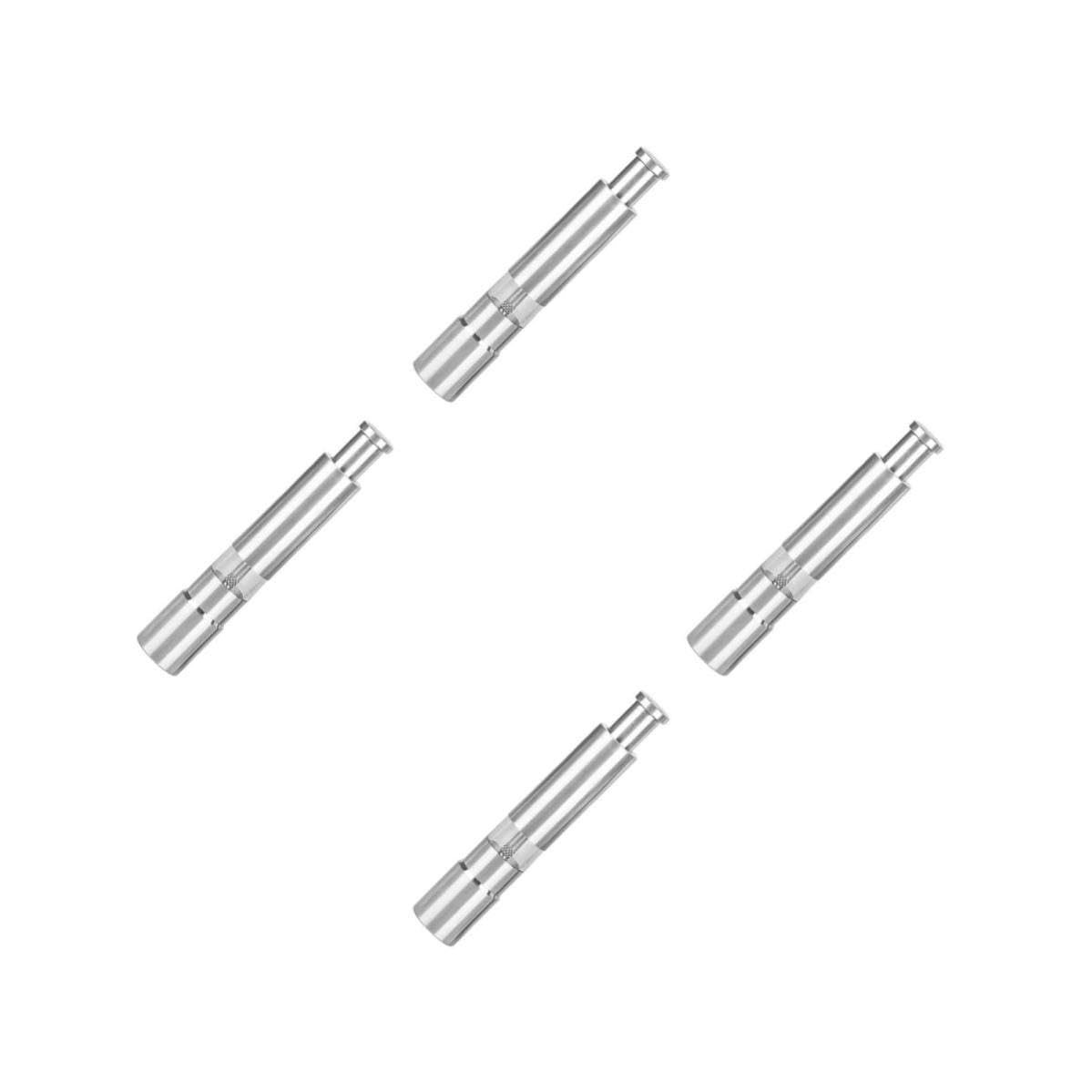 Cabilock 4 Pezzi Macinapepe Manuale in Acciaio Inox, Pressa a Mano per | Ricaricabile, Macinatura Versatile per Sale Marino, Uso in Cucina e Casa, Finitura Argento