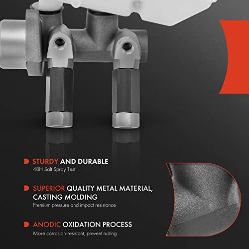 A-Premium Brake Master Cylinder with Reservoir and Cap Compatible with Chevrolet and Pontiac Vehicles - For Aveo 2004-2006, Wave 2006, Non-ABS, Manual trans - Replaces 133131M, 93742290