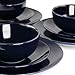 Elama Luna 18 Piece Porcelain Dinnerware Set (Dark Blue), Service for 6