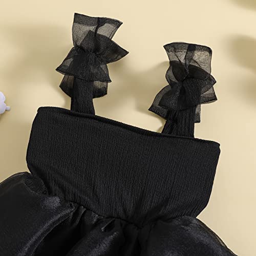 Baby Girl Birthday Dress Sleeveless Bow Slip Tulle Dress Toddler Layered A-line Sundress for Party4