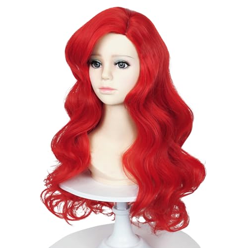 Probeauty Kids Mermaid Wig with Starfish Hair Clips, 21inch Girls