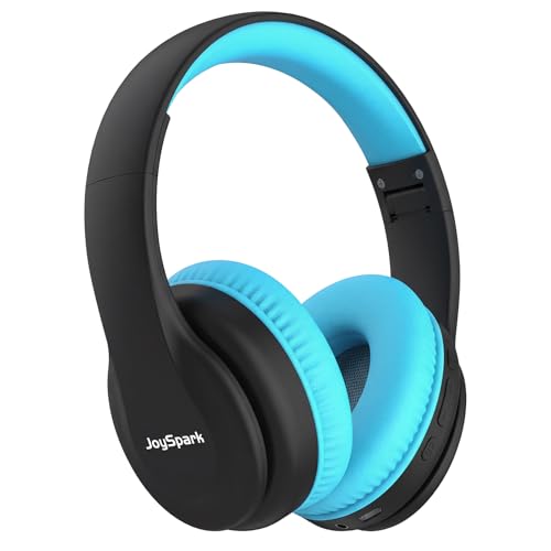 Image of JoySpark Kids Bluetooth Headphones, Lightweight Wireless Headphones for Kids, 85 /94dB Volume Limited, 60 Hours Playtime, Bluetooth 5.3, Over-Ear Toddler Headsets with Built-in Mic (Black Blue)