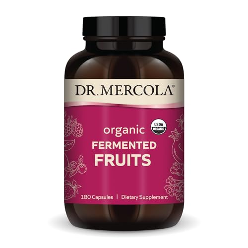 Dr. Mercola Organic Fermented Fruits, 30 Servings (180 Capsules), Dietary Supplement, Supports Immune Health, Non-GMO, Certified USDA Organic