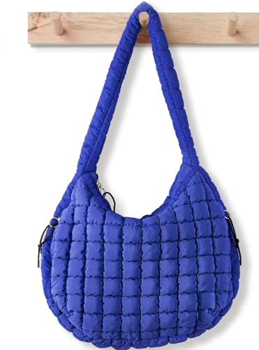 Image of Puffer Tote Bag for Women Large Quilted Crossbody Bag Quilted Carryall Bag Soft Puffy Hobo Handbags Puff Purse Shoulder Bag