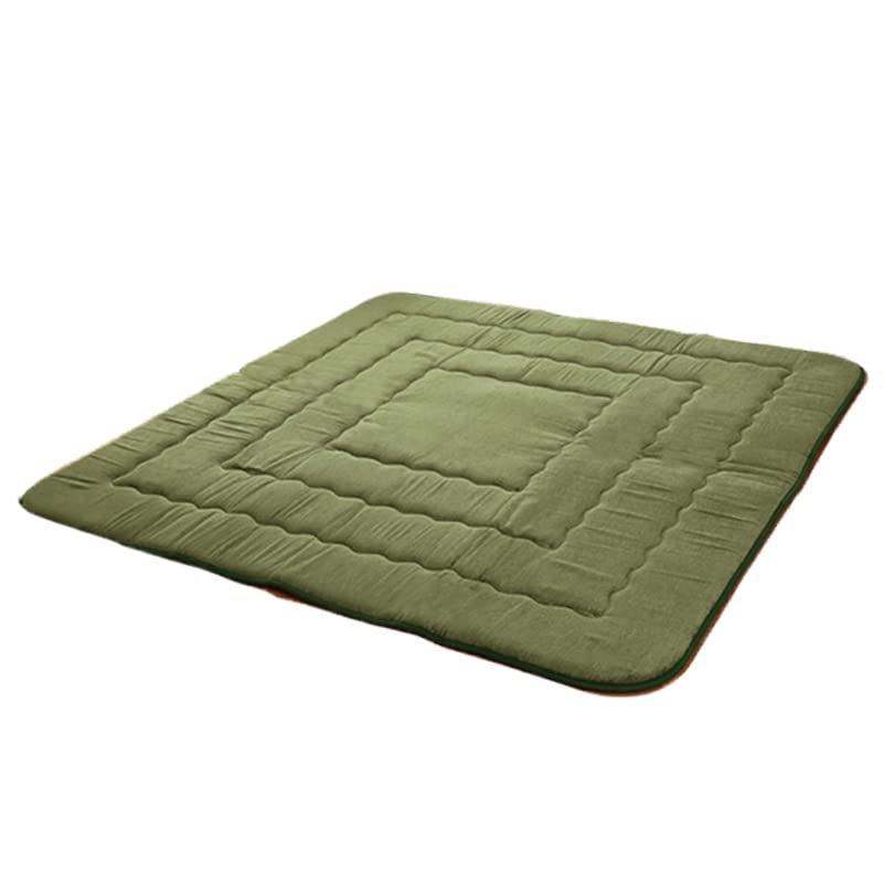 Kotstsu Mattress Rug Under Kotatsu Table, shikibuton Made in Japan Warm Mattress (74.8" x 74.8", Modelno Green)
