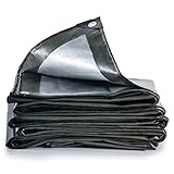 Planen Holzplane mit Metallösen für Bodenzeltanhänger Abdeckung Regenschutz Schnee Deck Veranda Terrassenvordach oder Essbereich im Freien,9x9ft