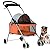 New BestPet Orange Posh Pet Stroller Dogs Cats w/Cup Holder