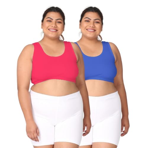 Image of Adira | Plus Size Sleeping Bra for Women | Plus Size Bra | Slip On Bras to Wear at Home | Comfortable Bra | Wirefree & High Coverage | Sleep Support | Avoids Stretch Marks | Pack of 2