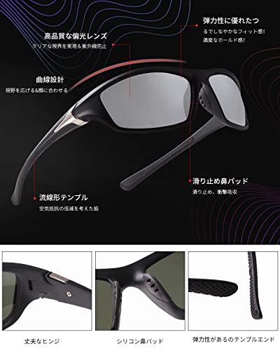 スポーツサングラス 偏光レンズ 偏光サングラス 「2022 新型