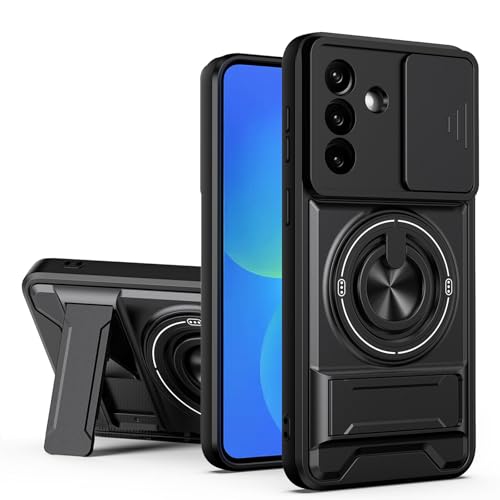 HAONANDE �X�}�z�P�[�X �Ή� Samsung Galaxy A26 5G/Galaxy A17 4G/5G/F17 5G �����O�t���X�^���h ���C�z�� �X���C�h���J�����J�o�[ �~���^���[�ϏՌ��P�[�X compatible with MagSafe 