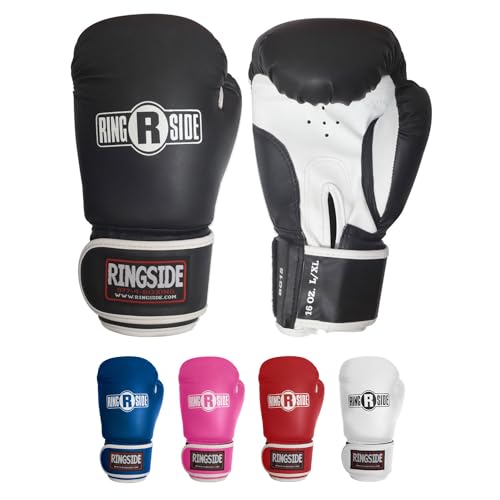 Ringside Striker Boxing Training Sparring Gloves, Small/Medium, Black/White