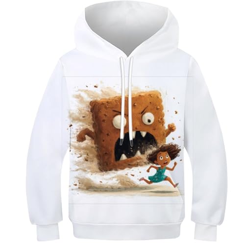 Sweat-shirt enfant avec capuche et poche manches longues pull imprimé 3D motif rigolo