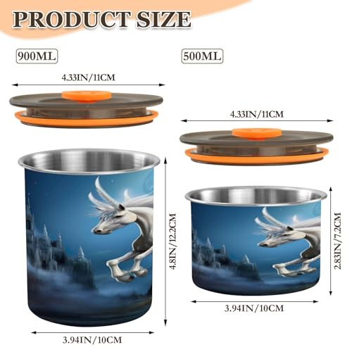 Contenedor Hermético de Acero Inoxidable para Café 500ml miniatura 2