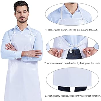 Nanxson unisex heren waterdicht schort dames slabbenschort PVC werkschort vleesschort
