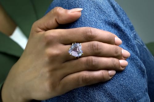 Bague tanzanite cœur, cadeau idéal né en décembre