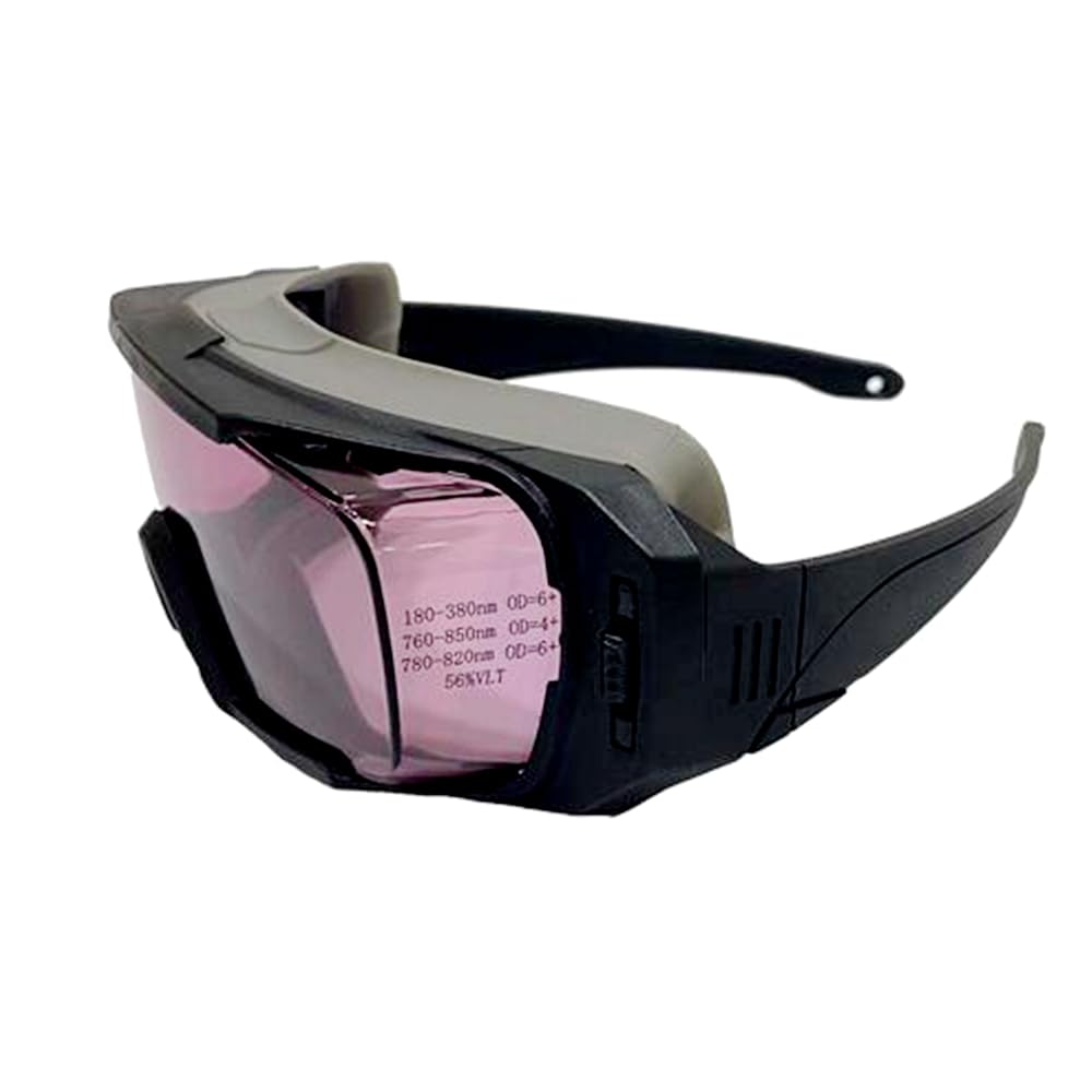 808nm OD6+ Lunettes de Protection de Sécurité Grande Absorption Laser Lunettes VLT56% Laser Infrarouge 780-820nm