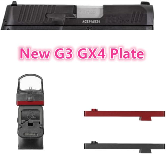 Optic Red Dot Scope Mount Plate for Taurus G3C, G3, G3X, G3XL, GX4, Toro 9mm,fit ADE Docter/Noblex Vortex Viper Burris Fastfire,407K 507K,Aluminum Metal