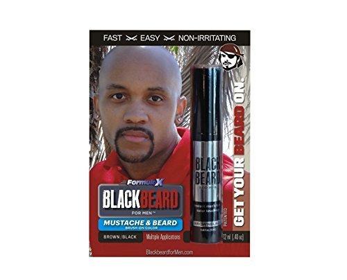 Blackbeard for Men Instant Beard Color – All Day Beard, Mustache, Eyebrow, and Sideburns Color – Temporary, Hypoallergenic Beard Dye Alternative – Up to 45 applications – Brown/Black 1 Pack