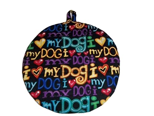 Pot Holders Heat Resistant Dog Potholders Handmade Double Insulated Quilted Hot Pads Trivets 9 Inches Round