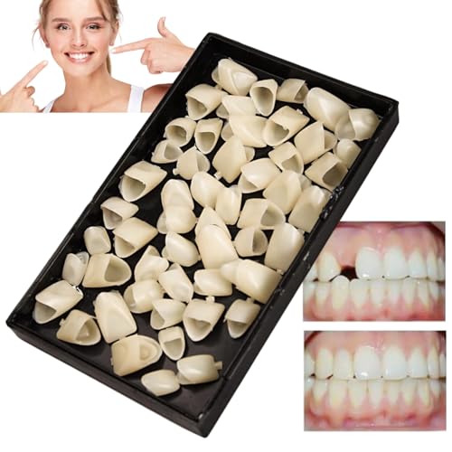 70PCS Temporary Tooth Crown Temporary Crowns for Teeth Tooth Repair Kit Dental Temporary Tooth Cap Crown Front Fake Teeth Tooth Crown False Tooth Replacement Temporary Crown for Tooth Repair