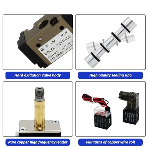 Collecteur d'électrovanne normalement ouvert DC12V DC24V AC110V AC220V à 3 voies 9 stations - 4