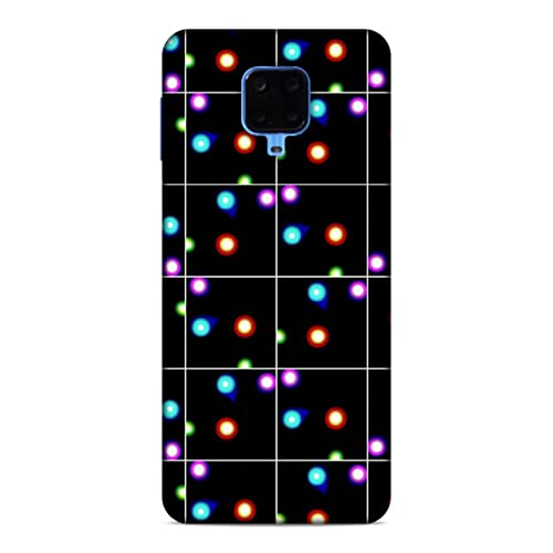 Image of Printed Mobile Back Hard Case Cover for Poco M2 Pro /Xiaomi Redmi Note 10 Lite /Xiaomi Redmi Note 9S | Black Love, Lights, Red, Blue, Green -38
