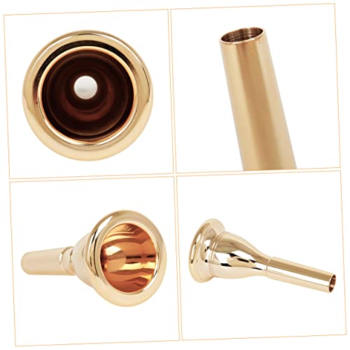 Supvox 3 Pcs Large Mouthpiece Brass Instruments Tool Accessories For Men Flute Accessories Tuba Mouthpiece Case Sousaphone Mouthpieces Tuba Replacement Mouthpiece Instrument Supply Golden #TOP5