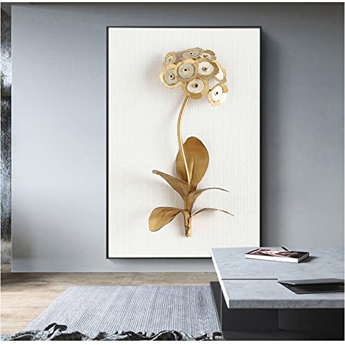 Plante feuilles et fleurs mur art toile peinture pour décoration de maison moderne