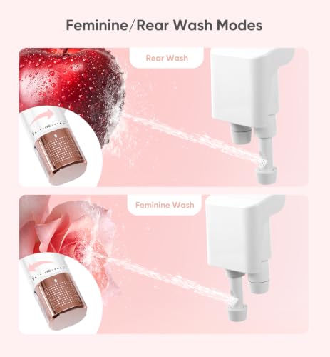 Image of Ultra-Slim Bidet Attachment, Posterior&Feminine Wash-(Retractable Dual Nozzles), Non-Electric Bidet Attachment for Toilet Seat, Adjustable Fresh Cold Water Pressure, Stainless Steel Inlet (Rose Gold)