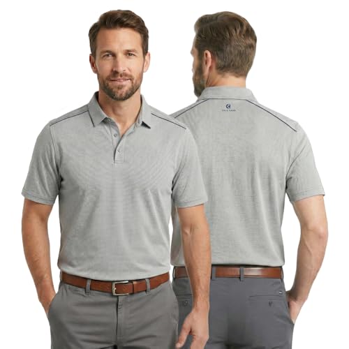Camiseta Polo para Hombre Cole Haan Skyweave con Tejido Jersey Innovador, Control de Humedad y Cuello Nítido