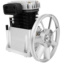 3HP Air Compressor Pump, 2 Cylinders 960RPM Oil Lubricated Air Compressor Pump Head, Piston Air Compressor Pump Head Motor Twin Cylinder Cast Iron, Air Tool Piston Compressor