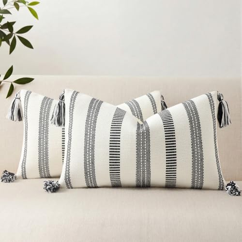 Smile Bee Boho Outdoor Couch Throw Pillow Covers...