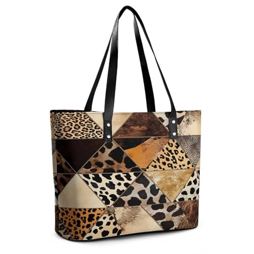 Bolso tote de cuero para mujer, bolso multiusos de cuero con grano cruzado, ideal para trabajo y viajes, cartera diaria para mujeres miniatura 5