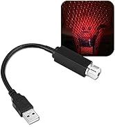 Mini USB auto sterrenhemel projector lamp, rode LED plafond ster projectielamp auto dak, muur ste...