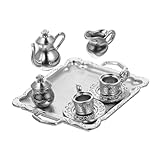 Ustensiles miniatures : le mini ornement est fabriqué à partir d'un matériau métallique avec une finition délicate et un bon effet décoratif, tasse à café miniature