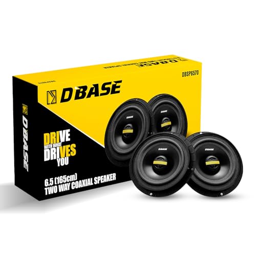 Image of DBASE DBSP6570 6.5 inch Two-Way Coaxial Car Speakers | Powerful High Bass & Crystal Clear Sound | Universal Fit for Cars, SUVs & Trucks | Premium PP Cone | Treated Rubber Surround | Easy Installation