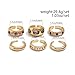 ONBRIG Gold Rings for Women Chunky Rings Set Adjustable Thick Statement Ring Vintage Wide Colorful Stackable Ring for Women Chunky Jewlery (B : 6PCS - G)
