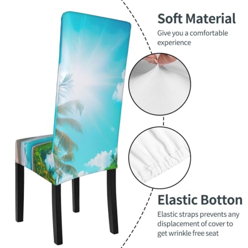 Fundas impermeables para sillas de comedor protectoras y extraíbles 7