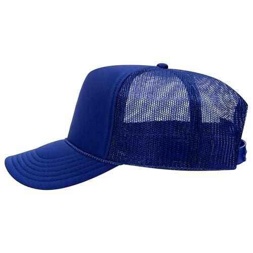 Image of OTTO Polyester Foam Front 5 Panel High Crown Mesh Back Trucker Hats in 97, Bulk, Wholesale