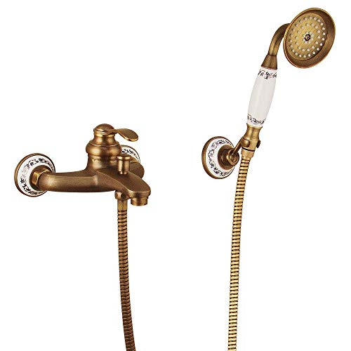 Ensemble de douche en cuivre mural pour une ambiance de spa rétro à la maison