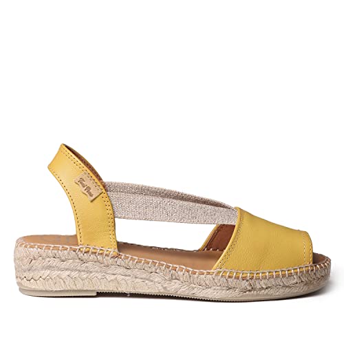 Image of Toni Pons - ETNA - Flat leather sandal with elastics