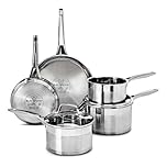 Blackmoor 5-Piece Stainless Steel Pan Set/High Grade, PFAS-Free, Suitable for All Hob Types Including Induction and Oven Cooking/Pro Range 68249