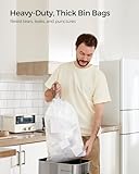 SONGMICS Heavy-Duty Bin Bags, Drawstring Rubbish Bags for 6.6-Gallon (25L) Kitchen Bins, Pre-Separated, Liner Code 025A01, 2 Rolls, 80 Pieces, White KRB025A02 - Image 2