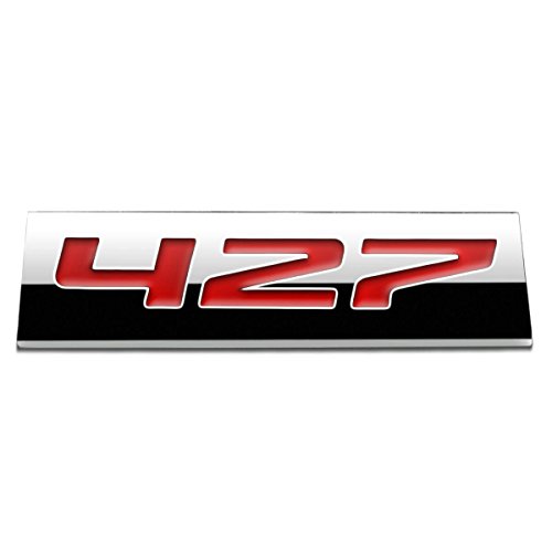 Image of Auto Dynasty Chrome Finish Metal Emblem 427 Badge (Red Letter)