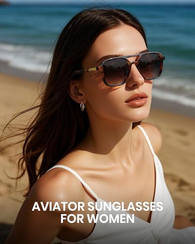 Cyxus Retro Aviator Sunglasses for Women Vintage 70s Style Polarized Lens UV Protection for Beach Music Festivals Shopping3