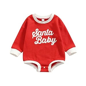 Xulahul Vêtement Noël Bébé Garçon Barboteuse Manches Longues My 1st Christmas Combinaison Une Pièce Pyjama imprimé Grenouillère + Bonnet Tenue Noël Ensemble 2Pcs
