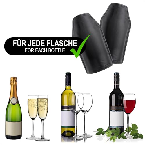 Kühlmanschette com-four 2er Set Flaschenkühler für Getränke
