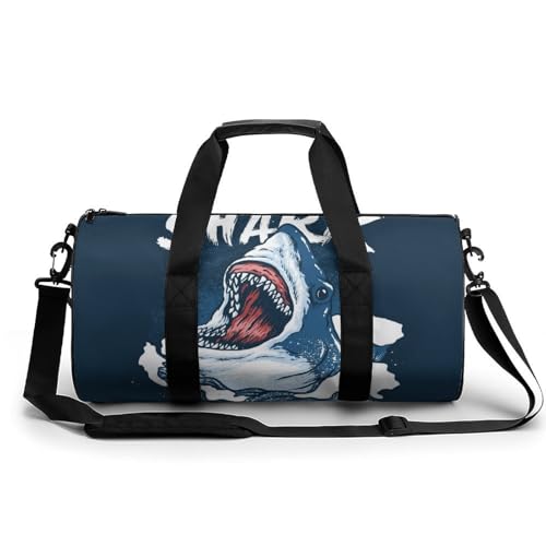 Duffel bag requin effrayant sac de sport compact pour éviter le désordre en voyage