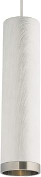 Tech Lighting 700MODBSAS Dobson - One Light MonoRail Low-Voltage Pendant, Satin Nickel Finish with White Ash Shade